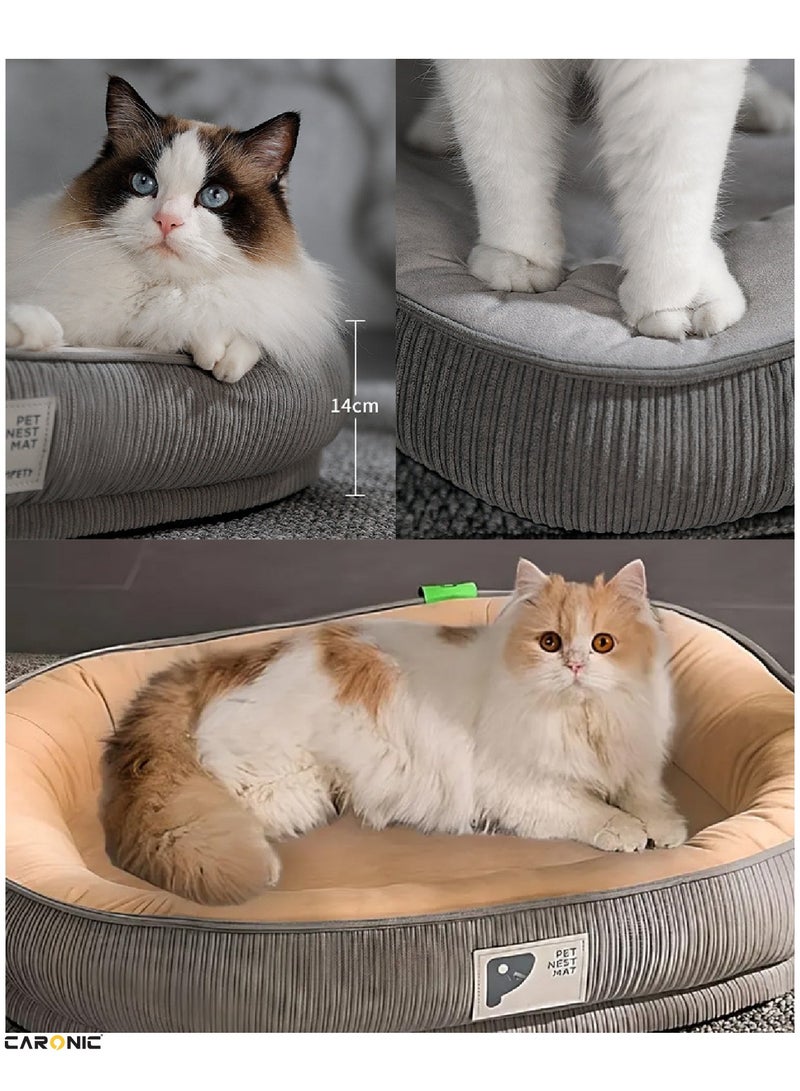 Pet Round Bed of Calming Dog Bed For Small Dog Faux Fur Cat Bed for Cat Comfortable And Soft