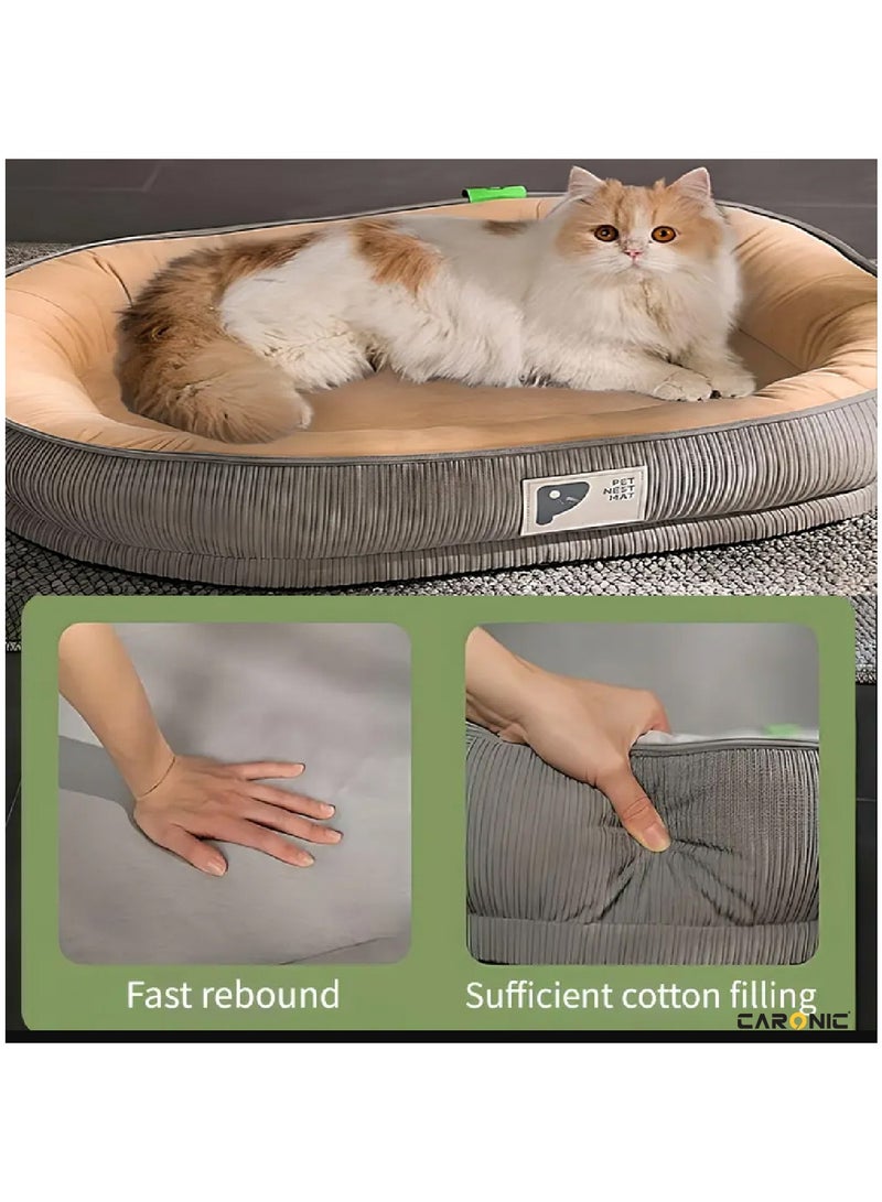 Pet Round Bed of Calming Dog Bed For Small Dog Faux Fur Cat Bed for Cat Comfortable And Soft