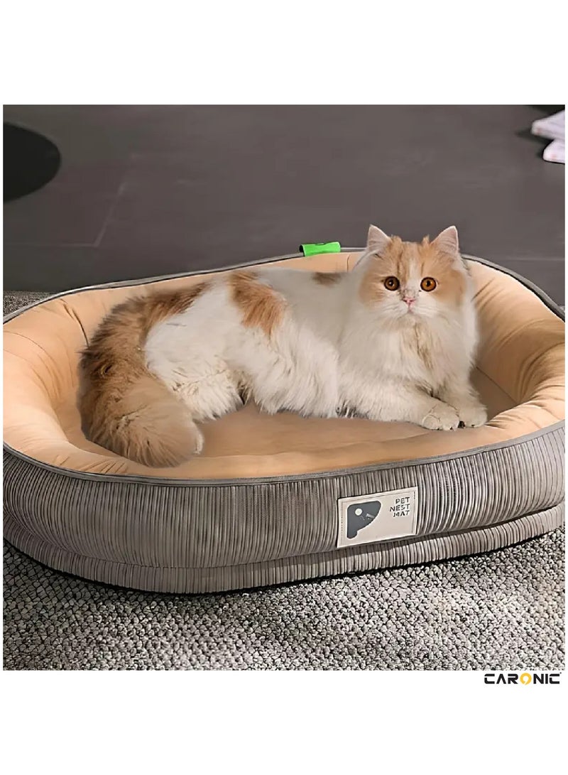 Pet Round Bed of Calming Dog Bed For Small Dog Faux Fur Cat Bed for Cat Comfortable And Soft