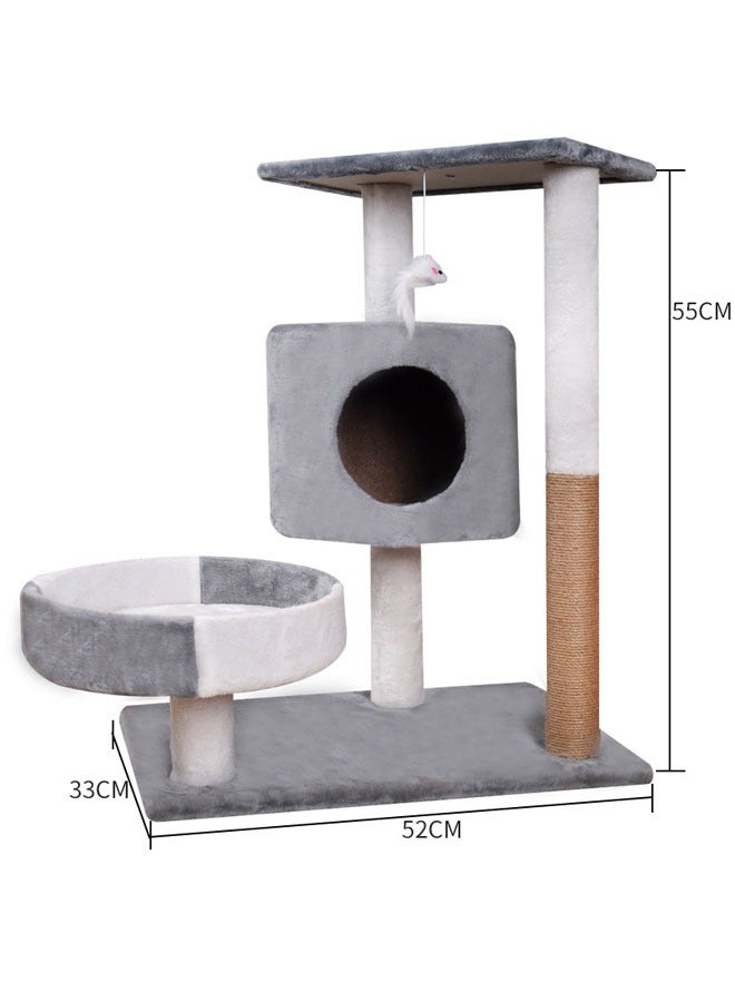 Multi-Level Kitten Play Tree with Scratching Post and Ladder