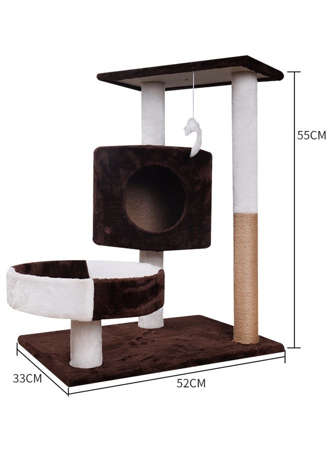 Multi-Level Kitten Play Tree with Scratching Post and Ladder