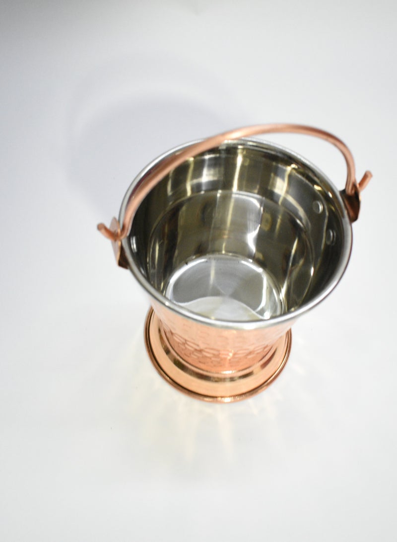 Copper Mini Bucket Balti Table Serving Vegetable