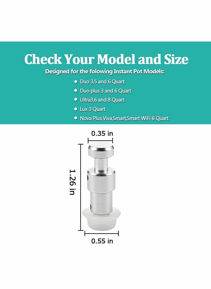 Steam Release Handle Original Float Valve Replacement Parts Universal Pressure Valve For Instant Pot With 3 Silicone Caps Gaskets For Instant Ultra 3 6 8 Qt For Electric Pressure Cooker