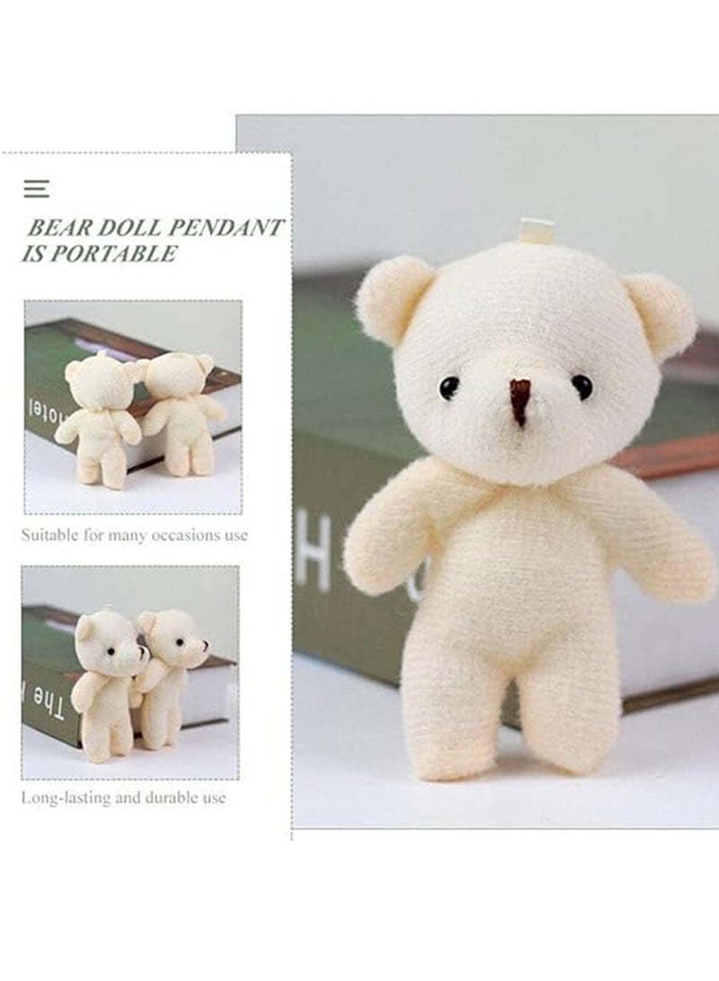 Teddies Bears Pendant, Mini Plush Bear Toy Small Plush Doll Bears Stuffed Animal Toys for Keychain Craft DIY Accessory Birthday Gifts Party Favors Supplies 12Pcs