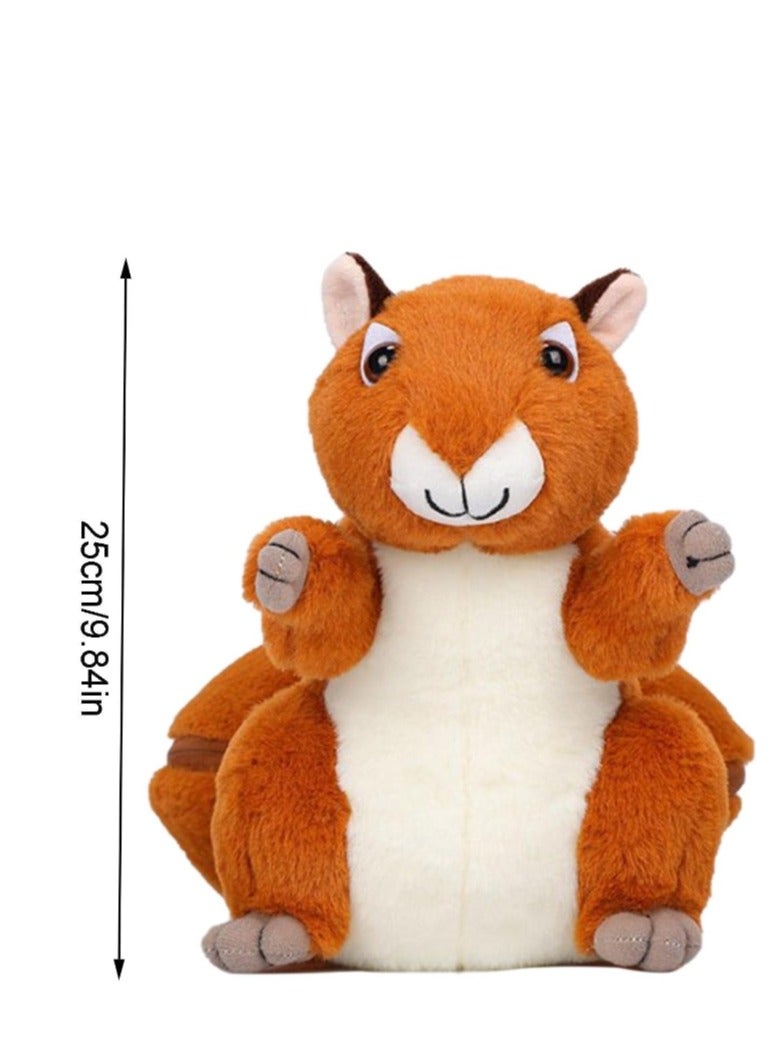 Soft Plush Huggable Squirrel Realistic Squirrel Stuffed Animal Plush Toy Cute Wild Life Cuddle Gifts For Holiday