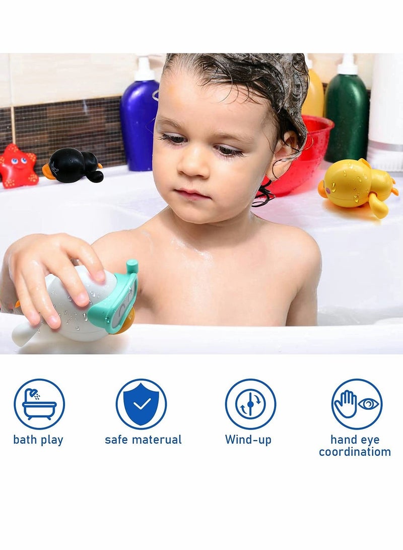 3Pcs Bath Toys for 1-5 Year Old Boy Girls Gifts,Wind-Up Bathtub Baby Bath Toys for 3-6 Toddlers, Swimming Pool Water Toys for Kids Ages 2-7 Birthday Gifts