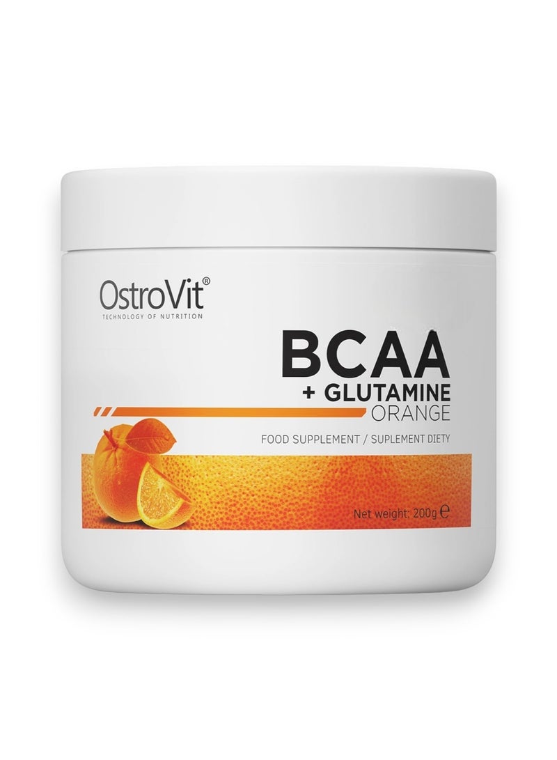 Bcaa + Glutamine, Orange  Flavour, 200g