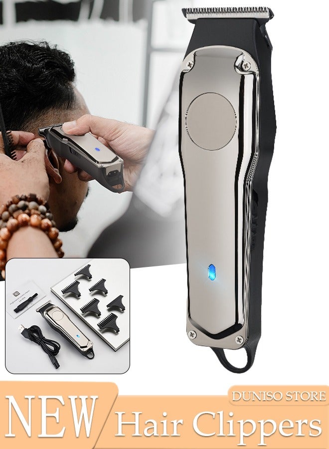 Smart Hair Clippers Electric with 5 Kinds of Positioning Combs Turbo Motor Hair Cutting Kit Pro Mens Clippers, Cordless Rechargeable Hair Trimmer Set Professional Barbers Grooming Kit