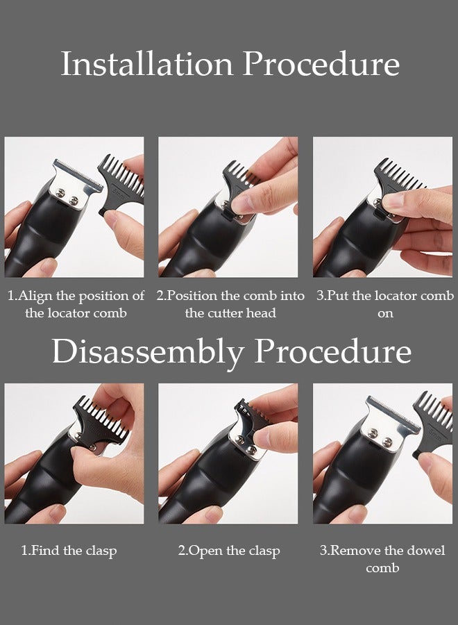 Smart Hair Clippers Electric with 5 Kinds of Positioning Combs Turbo Motor Hair Cutting Kit Pro Mens Clippers, Cordless Rechargeable Hair Trimmer Set Professional Barbers Grooming Kit