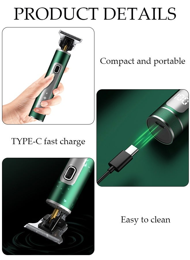 Smart Hair Clippers Electric with 3 Kinds of Positioning Combs Turbo Motor Hair Cutting Kit Pro Mens Clippers for LED Display Cordless Rechargeable Hair Trimmer Set Professional Barbers Grooming Kit