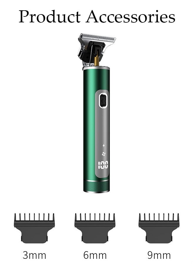 Smart Hair Clippers Electric with 3 Kinds of Positioning Combs Turbo Motor Hair Cutting Kit Pro Mens Clippers for LED Display Cordless Rechargeable Hair Trimmer Set Professional Barbers Grooming Kit