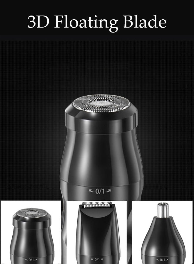 5in1 Shaver Portable Electric Shaver Powerful Storm Shaver for Men with 3 Replacement Headers, Multifunctional Electric Razor, USB Shaver for Travel