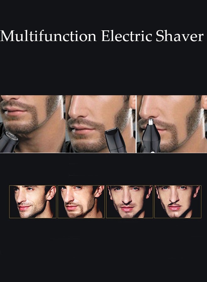 5in1 Shaver Portable Electric Shaver Powerful Storm Shaver for Men with 3 Replacement Headers, Multifunctional Electric Razor, USB Shaver for Travel