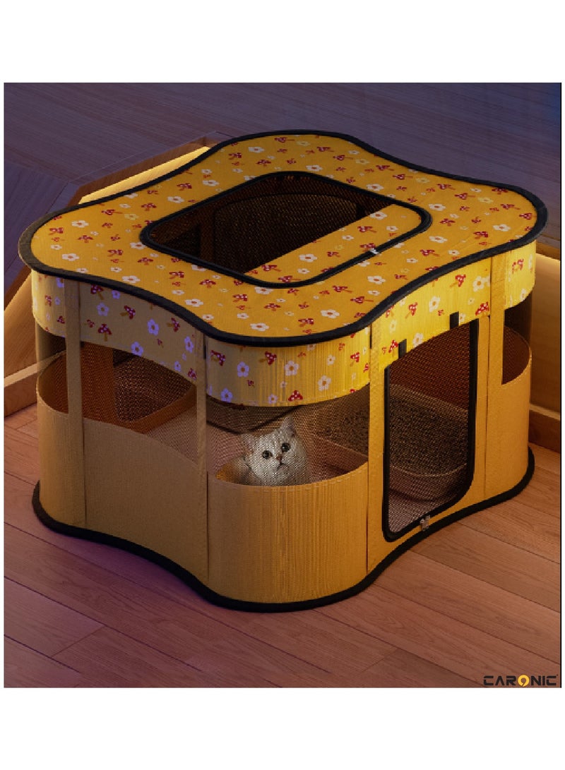 Portable Foldable Pet Dog Cat Puppy Playpen Crates Kennel Top Removable Zipper Mesh For Indoor Outdoor Travel Camping Use