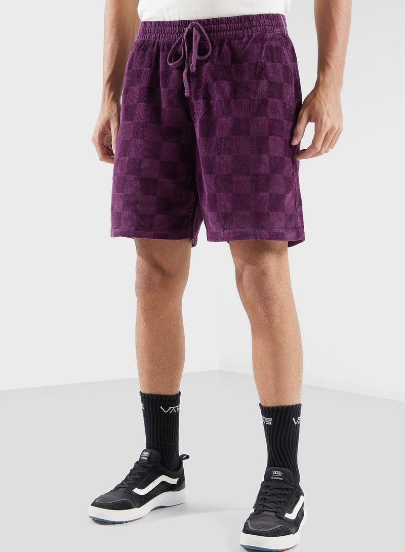 Range Checkbird Cord Shorts