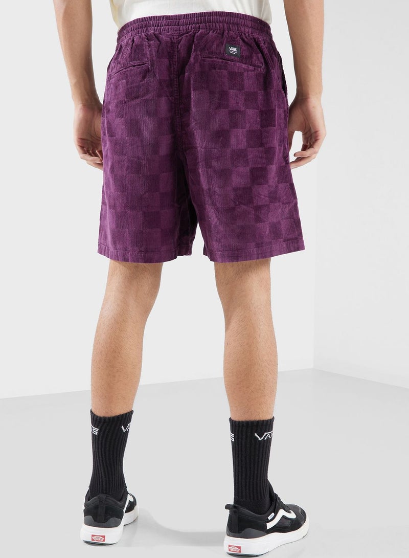 Range Checkbird Cord Shorts