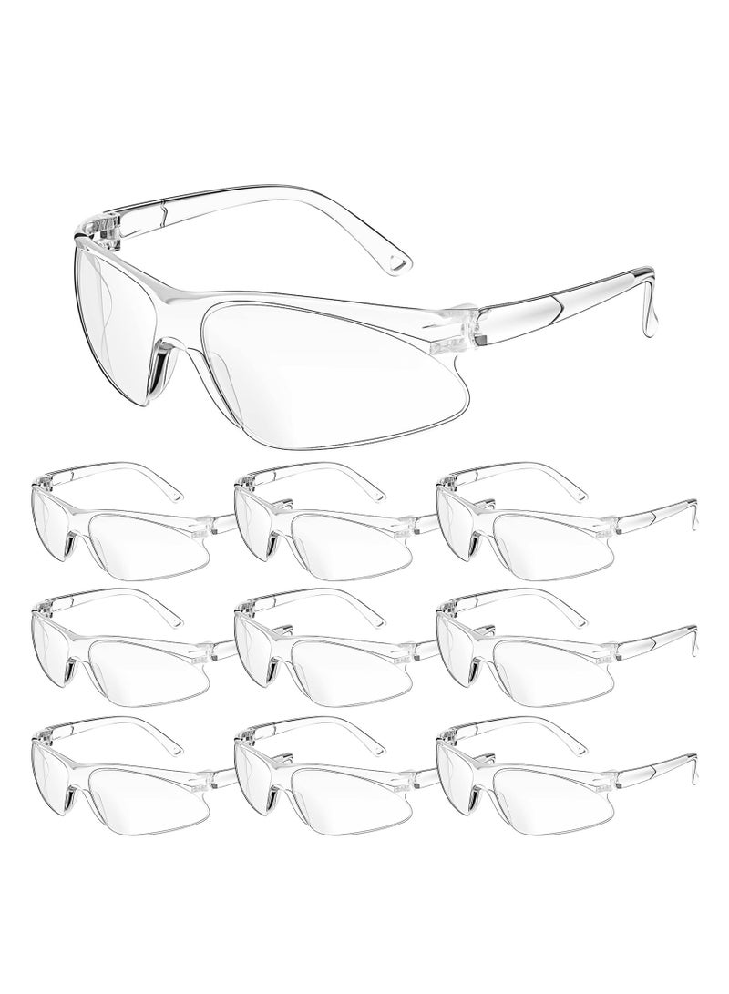 12 Pair Safety Glasses, Clear Eye Protection Glasses Ansi Z87.1 Protective Over Eyeglasses