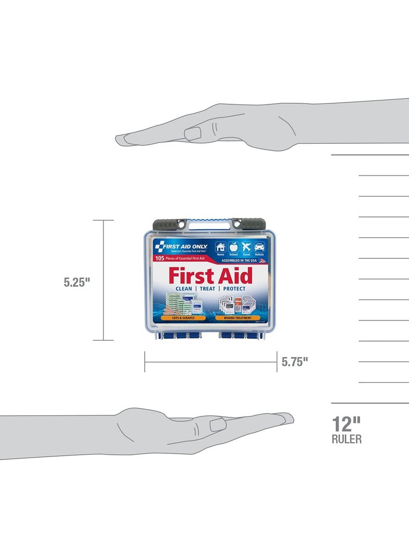 105 Piece On-The-Go First Aid Kit