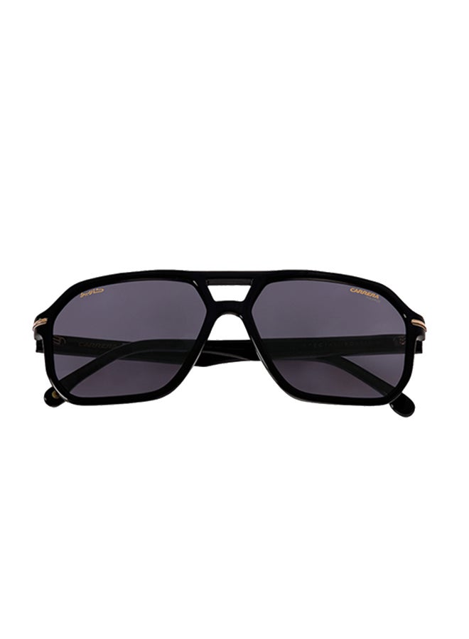 Men's Polarized Rectangular Sunglasses - Carrera 302/S/N Black Millimeter - Lens Size: 59 Mm