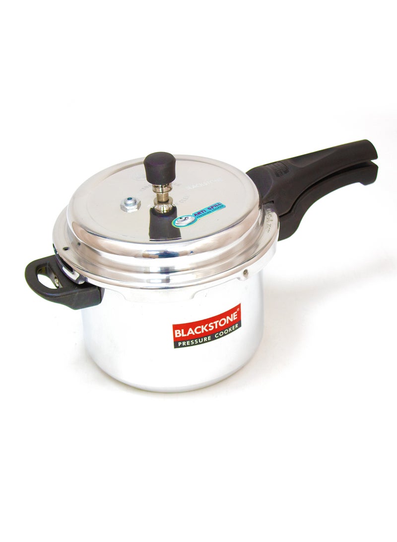 Aluminium  Pressure Cooker with Extra Rubber Gasket and Safety Valve 5 Liters Capacity, Silver