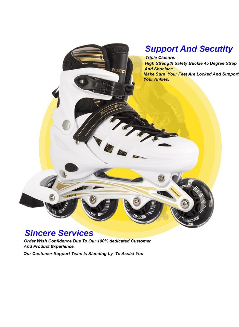 Inline and Roller Skates Shoes for Kids Youth full Set With Helmet and Protection