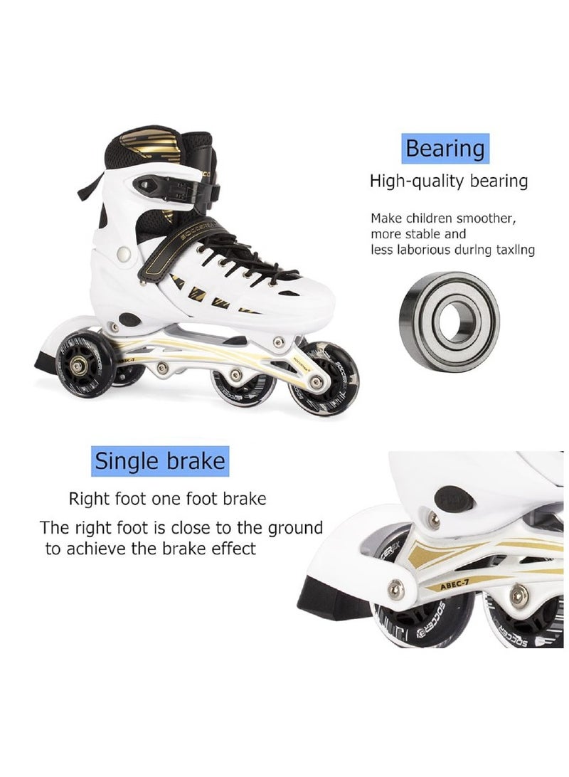 Inline and Roller Skates Shoes for Kids Youth full Set With Helmet and Protection