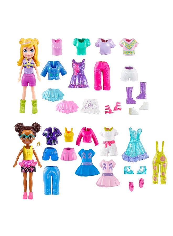Sparkle Cove Adventure Dolls Clothes & Accessories Set Fashion Pack With 4 Dolls (3Inch) & 45+ Total Pieces Hkw10