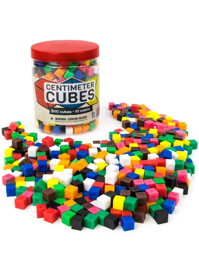 Set Of 500 Centimeter Cubes With Storage Container Mathematics Learning Tool & Educational Teacher Resource For Sorting Measuring Counting & Base10 Units By Pintsize Scholars