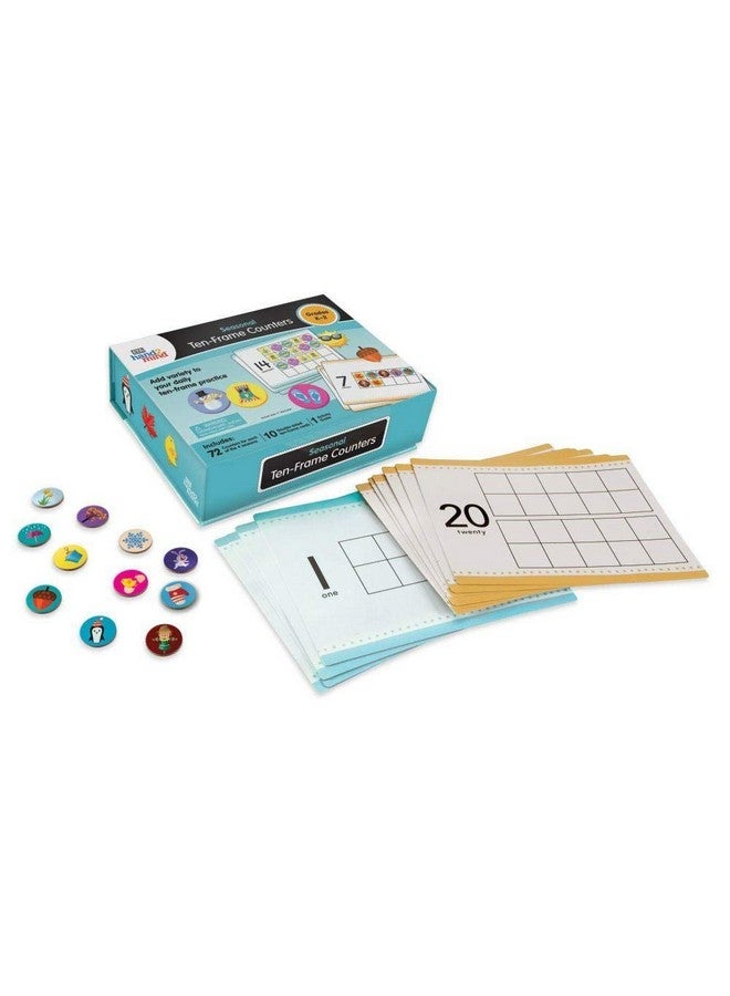 Seasonal Ten Frames Math Counters For Kids Math Counters Chips For Counting And Sorting Kindergarten Learning Games Counting Toys Math Game (288 Math Counters And 10 Ten Frame Cards)