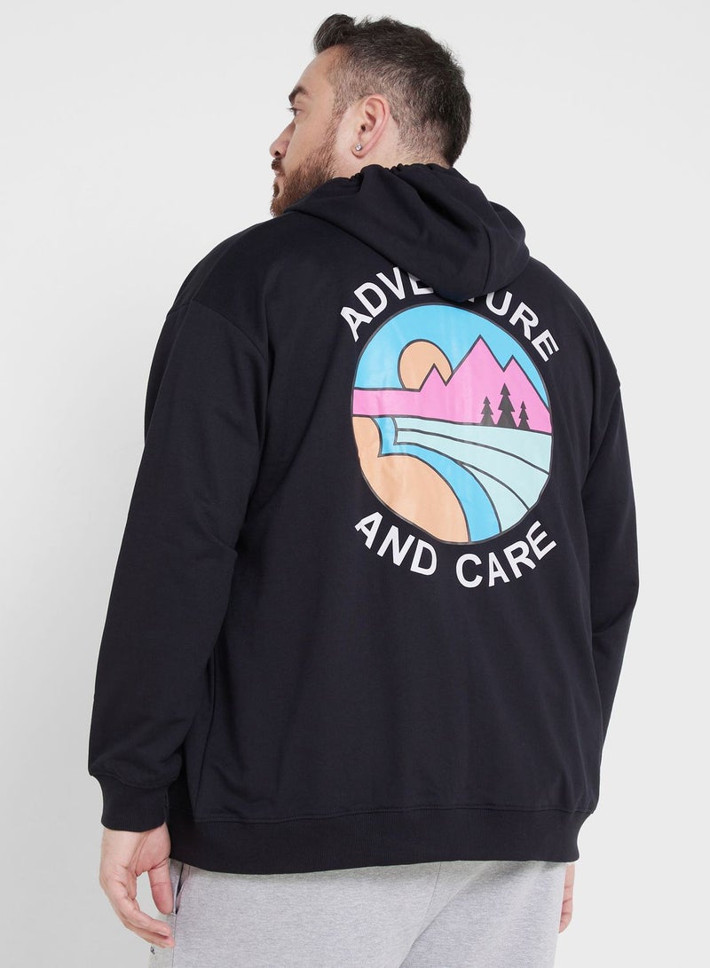 Plus Size Graphic Hoodie