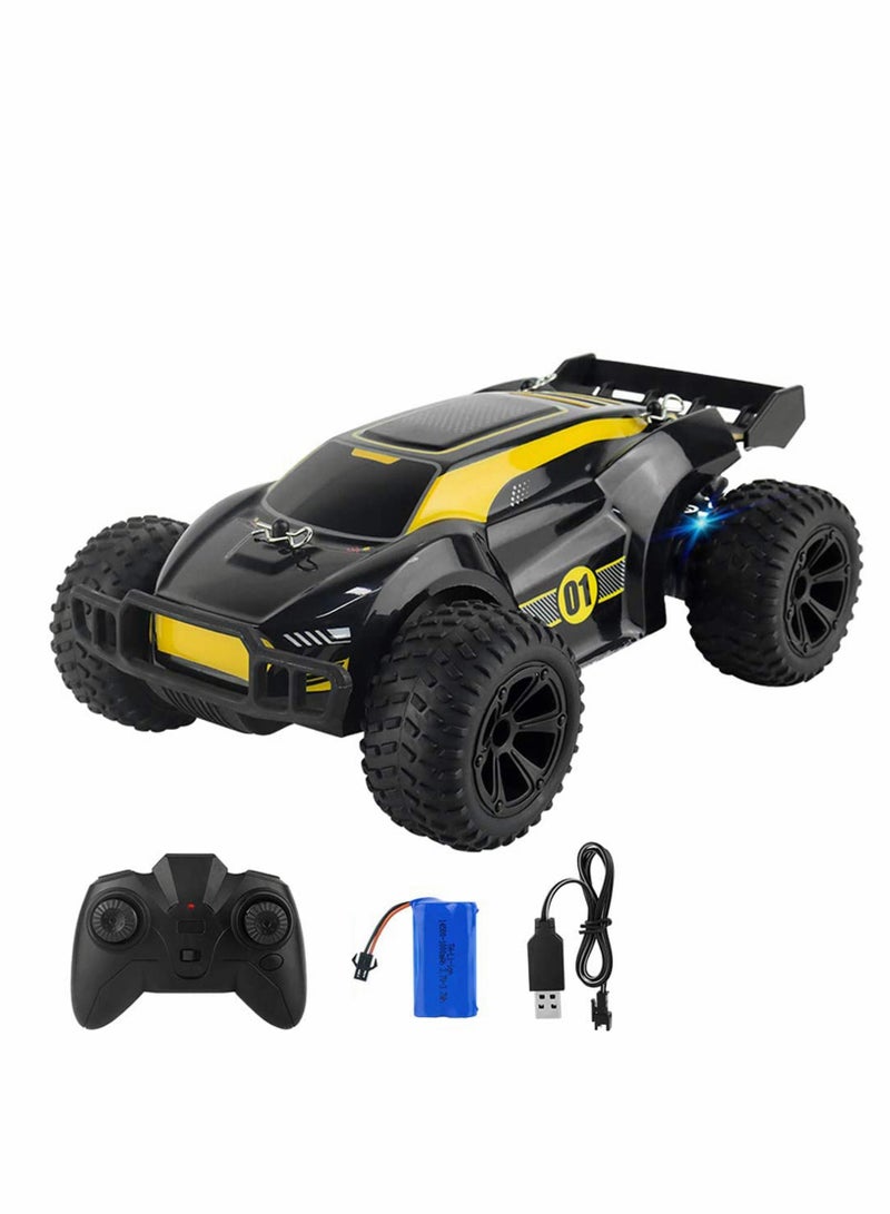 Remote Control Car 2.4GHz Electric RC Racing Cars with 1 Rechargeable Power and Lights 1:22 Electric Toy Car Gift with 100mins Running for 3 4 5 6 7 8 Year Old Boys Girls Kids