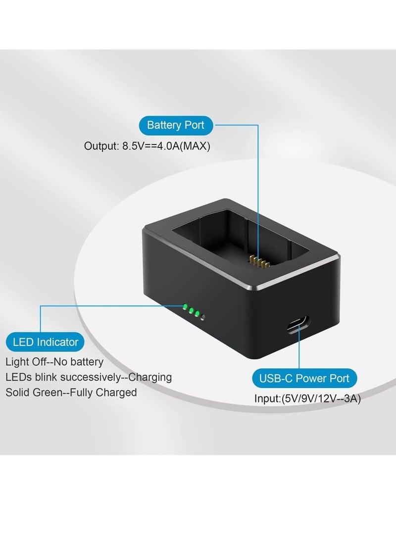 Battery Charger for DJI Mavic Mini 3 Pro, USB Battery Charging Hub with Two Charging Cables, Support QC3.0 PD Fast Charging, Charging Hub Accessories