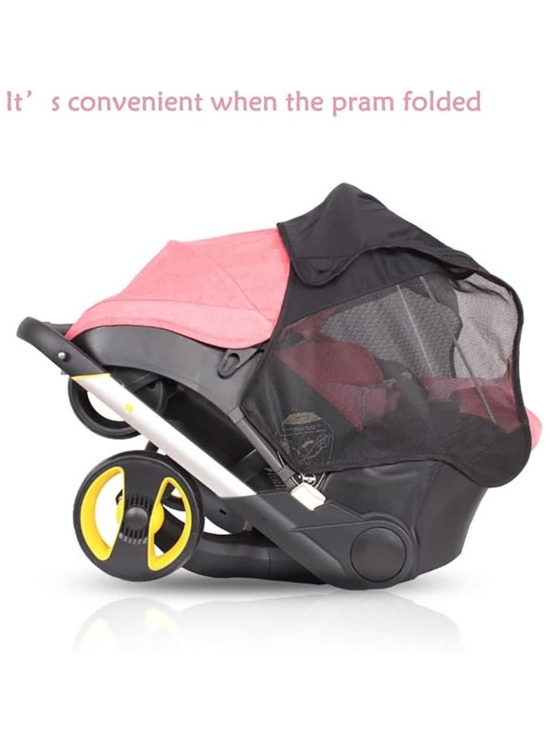 Stroller Sun Shade for Doona Baby Car seat, Pram Sunshade Cover, UV Protection Cover Pushchairs Strollers Functional Sleep Aid Infant Buggy Carrycot, Universal Waterproof