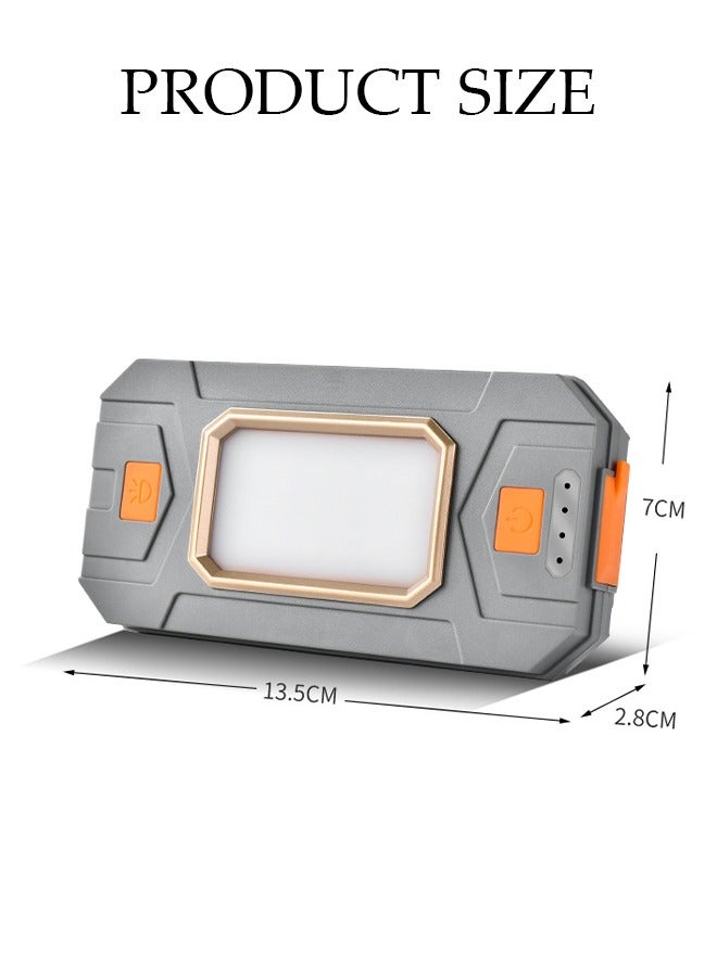 2in1 Camping Lights Multifunctional Flashlight with Phone Charging Battery Display Magnetic Design 5 Lighting Modes Fast Charge Camping Lamp Waterproof Handheld Lamp for Outdoor Camping