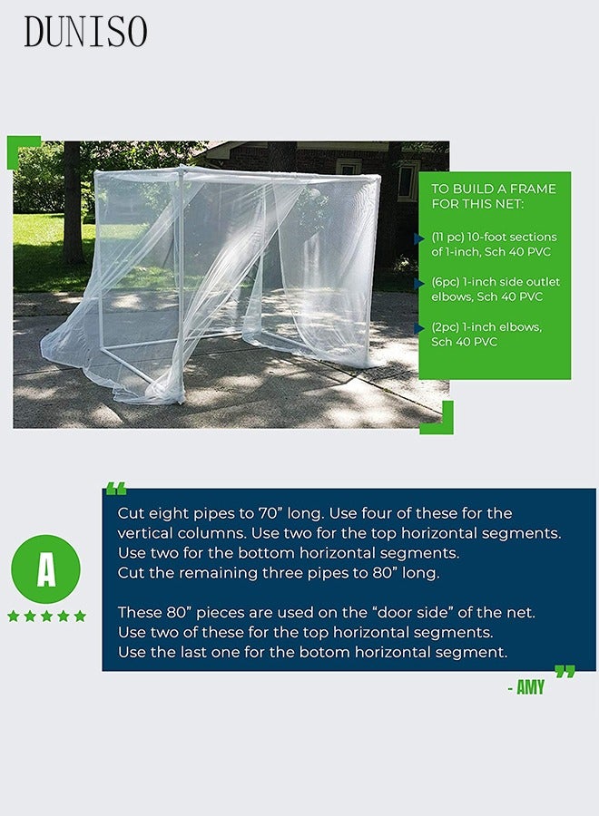 Ultra Large Mosquito Net with 2 Openings and Carry Bag, Mosquito Netting for Bed, Patio, Camping, Bed Net for Home Outdoor Camping