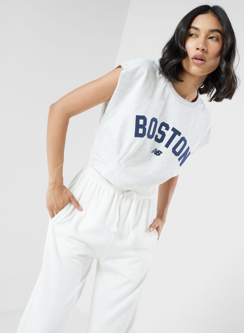 French Terry Cropped T-Shirt
