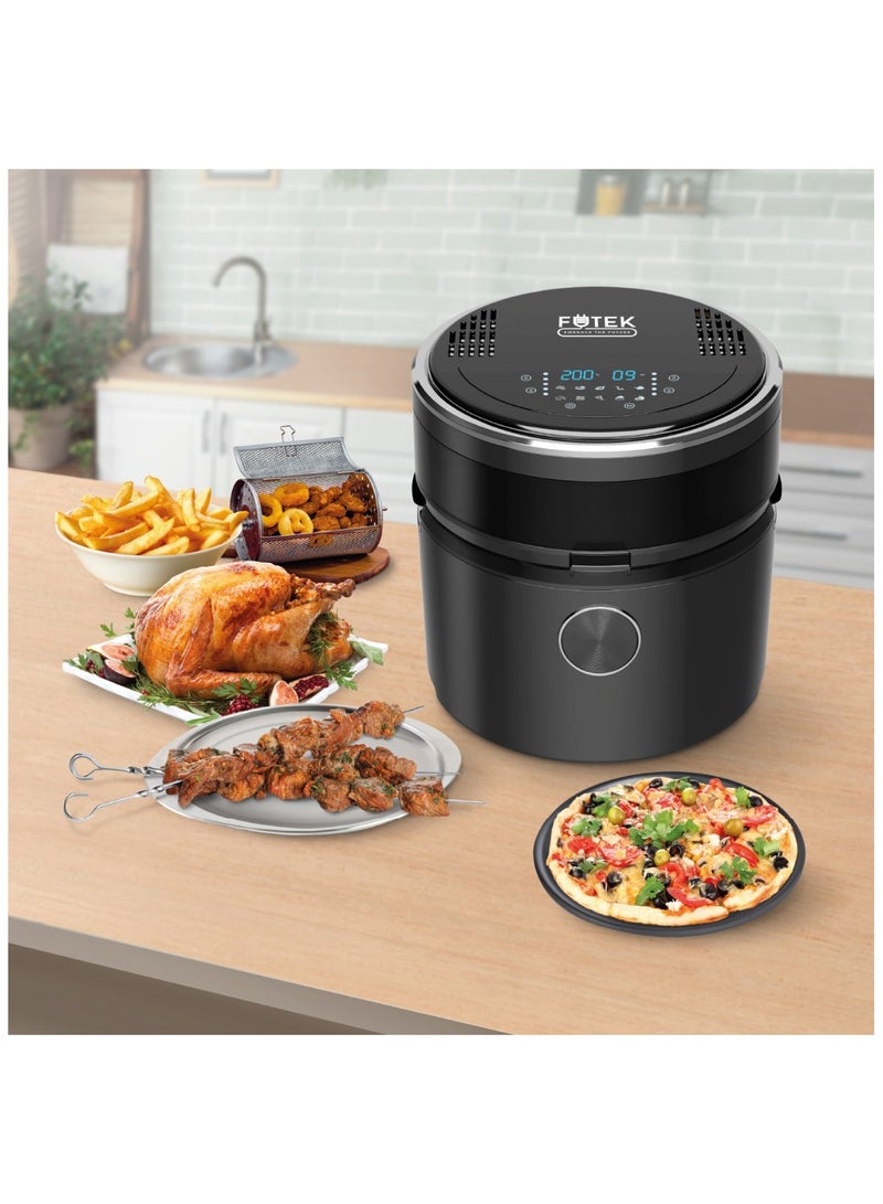 Digital 10-in-1 Multifunction Air Fryer With 7L Capacity With Rapid Hot Air Circulation For Frying, Grilling, Broiling, Roasting, and Baking