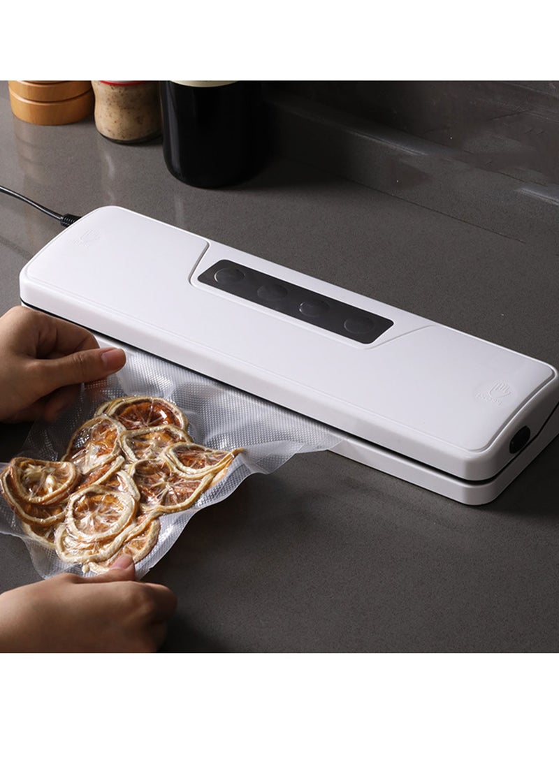 Vacuum Sealer Machine, Automatic Air Sealing System for Food Storage Dry and Wet Food Modes LED Indicator Compact Design with 10Pcs Seal Bags Starter Kit
