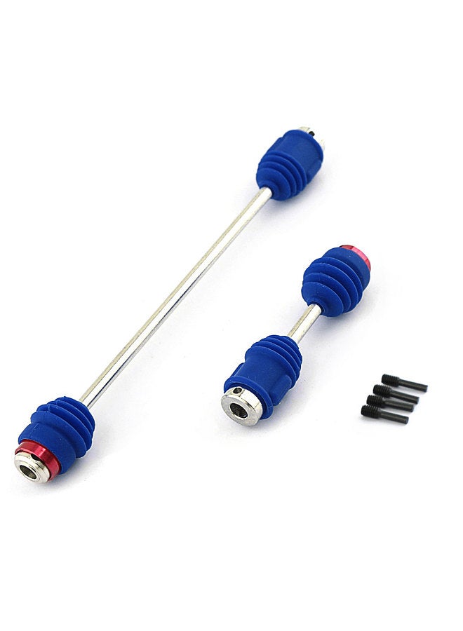 Steel Center Driveshafts CVD 5151R with Dust Boots Replacement for Traxxas E-Maxx Emaxx 1/10 Remote Control Car Upgrades Parts (Blue, 2 Pieces)