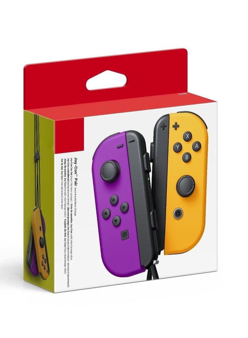 Wireless Controller Gamepad For Nintendo Switch Joy Con Left + Right - Purple Yellow Handle