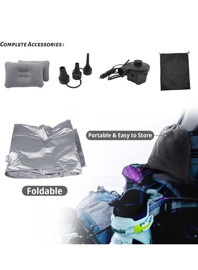 Air mattress for car Unique design inflatable air mattress for car with back seat pump for traveling by car, car camping for medium and large car Universal SUV air sofa with two airbags