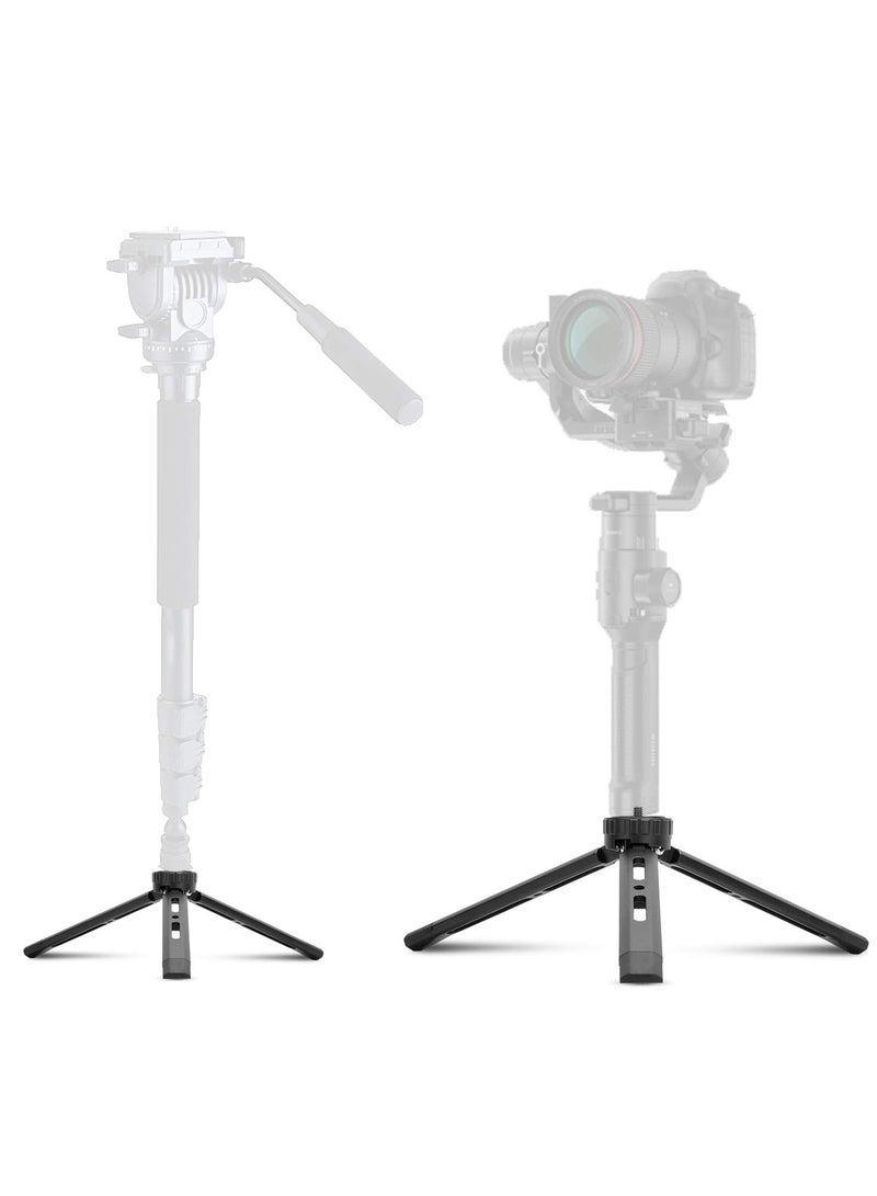 Metal Mini Tripod Aluminum Desktop Tabletop Flexible Stand Compact Tripod with Adjustable Length and Nonslip Rubber Pads for Smooth Q/4 Crane Plus/2 Osmo Mobile