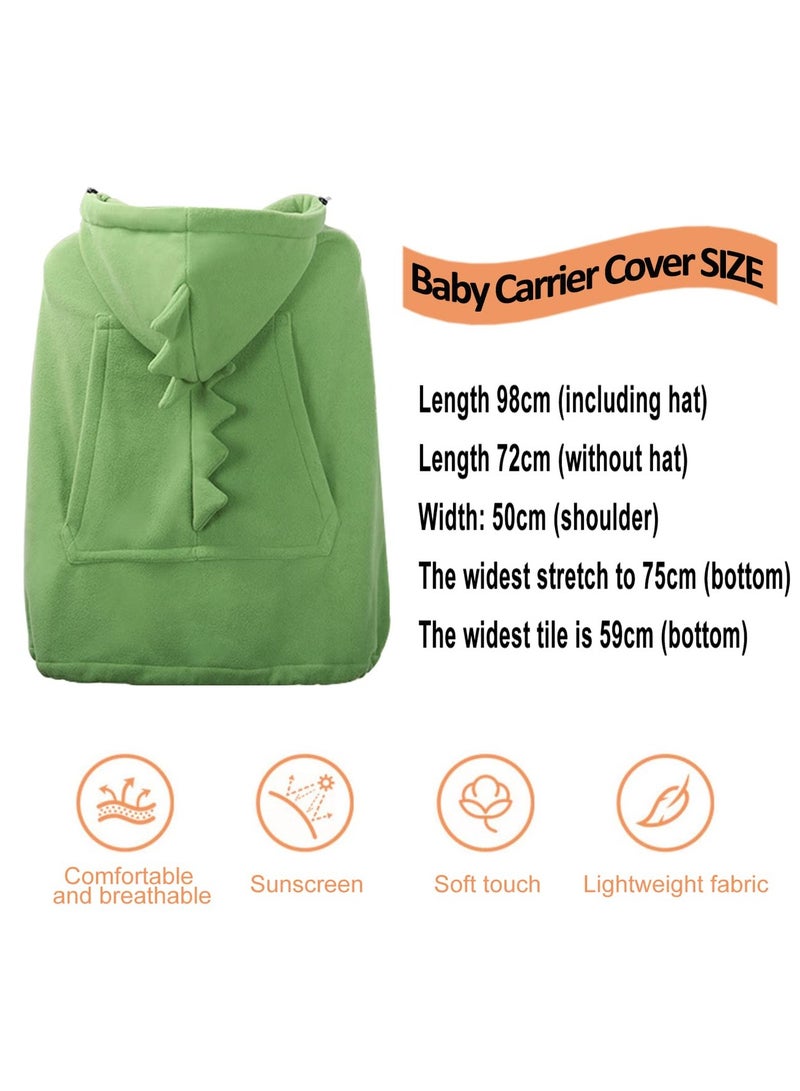 Baby Carrier Cover, Universal All Seasons Newborn Stroller Cover, Warm Hooded Stretchy Cloak, Kangaroo Cloak Hoodie for Babies Carrier Sling, Universal for Baby Carriers and Baby Waist Stool