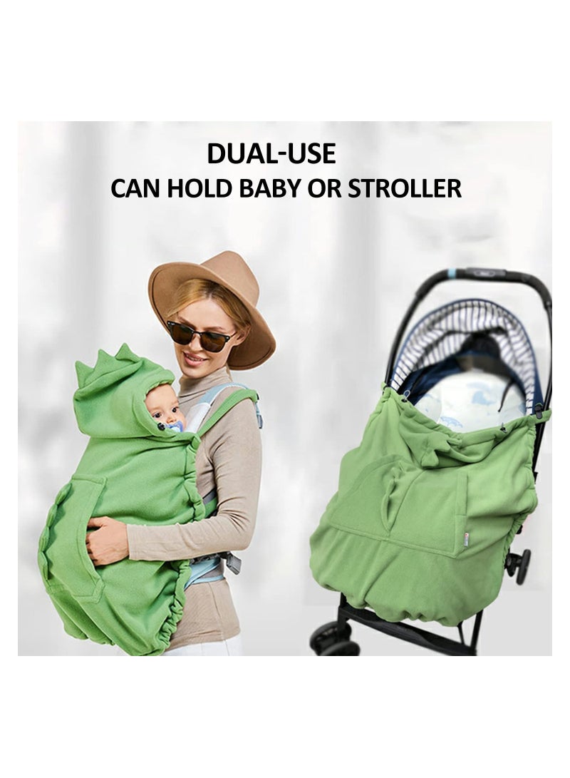 Baby Carrier Cover, Universal All Seasons Newborn Stroller Cover, Warm Hooded Stretchy Cloak, Kangaroo Cloak Hoodie for Babies Carrier Sling, Universal for Baby Carriers and Baby Waist Stool