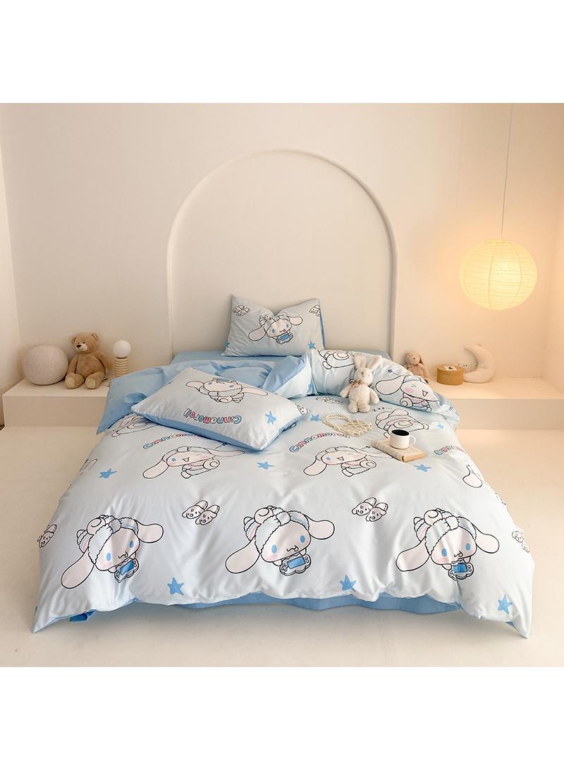 4-Piece Cinnamoroll Cotton Comfortable Set Fitted Sheet Set Children'S Day Gift Birthday Gift