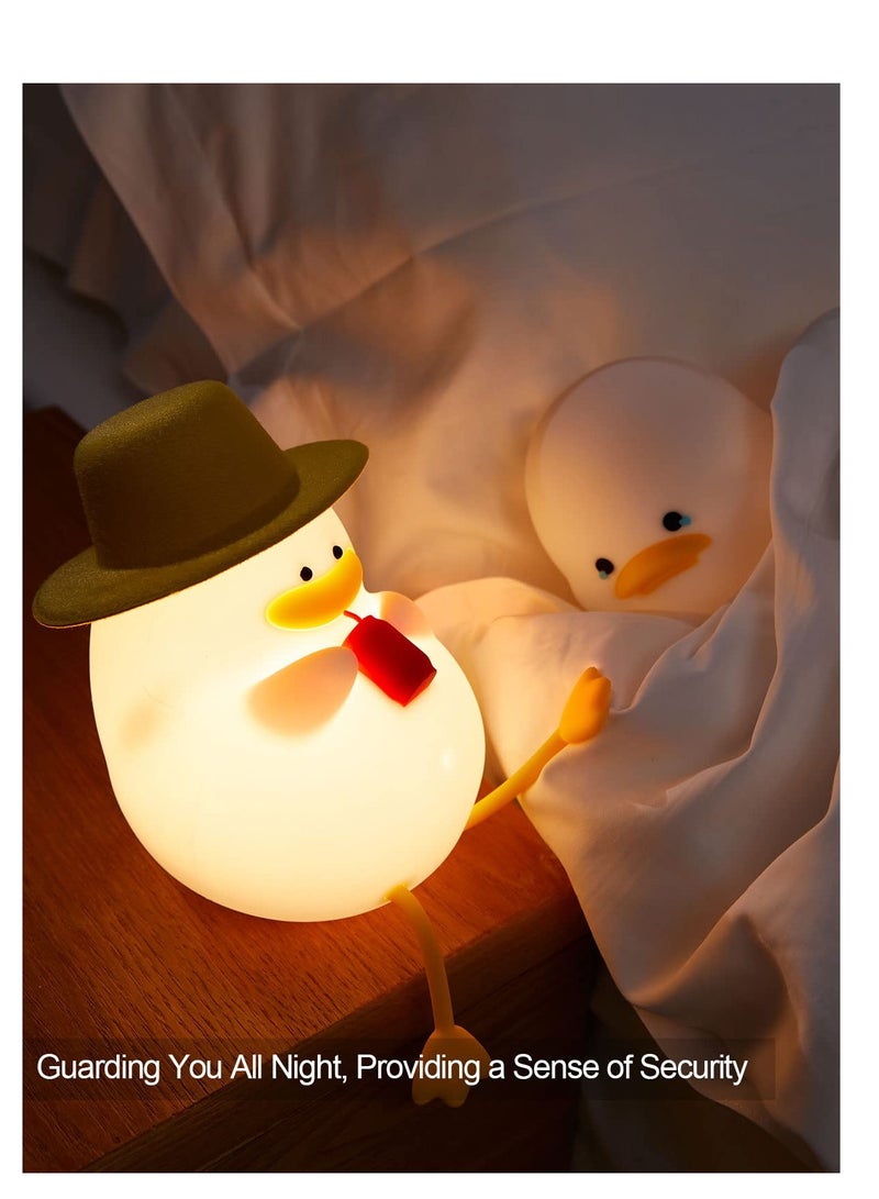 Happy Duck Kids Night Light, Premium Silicone Nightlight for Kids, Cute and Dimmable Silicone Lamp for Soothing Bedtime Ambiance