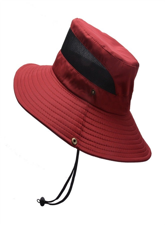 Outdoor mountaineering sun hat for men and women Wine