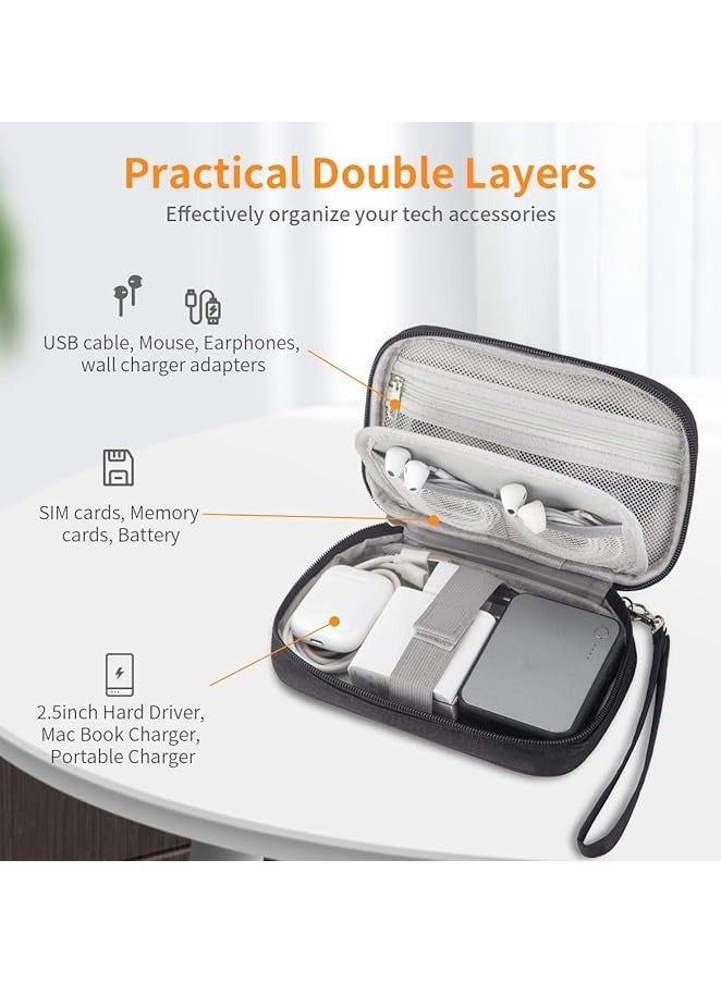 Electronic Accessories Storage Bag Small Portable Travel Cable Storage Bag All-in-One Organizer Storage for Power Cords, Chargers