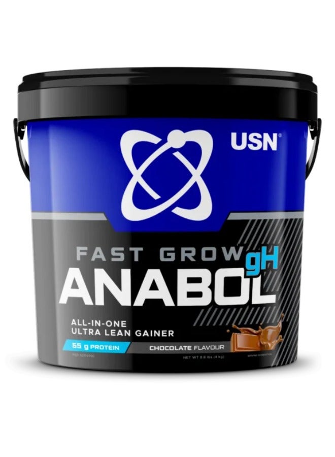 Fast Grow Anabol GH, All In One, Ultra Lean Gainer, Chocolate Flavour, 4kg