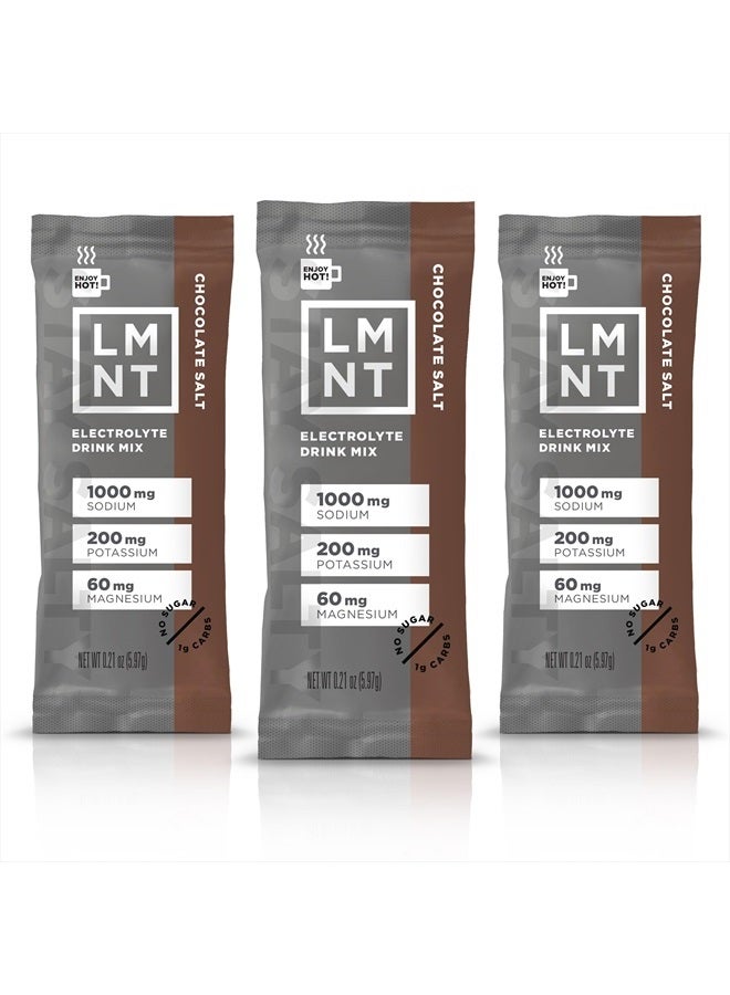 LMNT Hot Chocolate and Coffee Mixer - Chocolate Salt Electrolytes | Hydration Powder Packets | No Sugar or Artificial Ingredients | Keto & Paleo Friendly | 30 Sticks